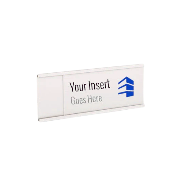2 in. x 6 in.   OFFICE DOOR / WALL NAMEPLATE SIGN FRAME w/ Acrylic Lens