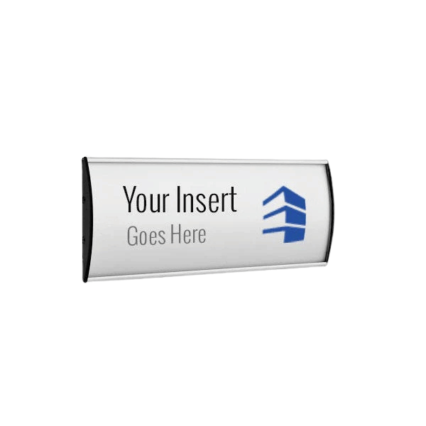 10 in. x 4 in. OFFICE DOOR / WALL NAMEPLATE SIGN FRAME / V-CURVE