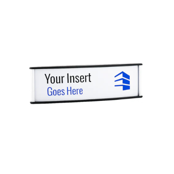 8 in. x 2 in. OFFICE DOOR / WALL NAMEPLATE SIGN FRAME / H-CURVE