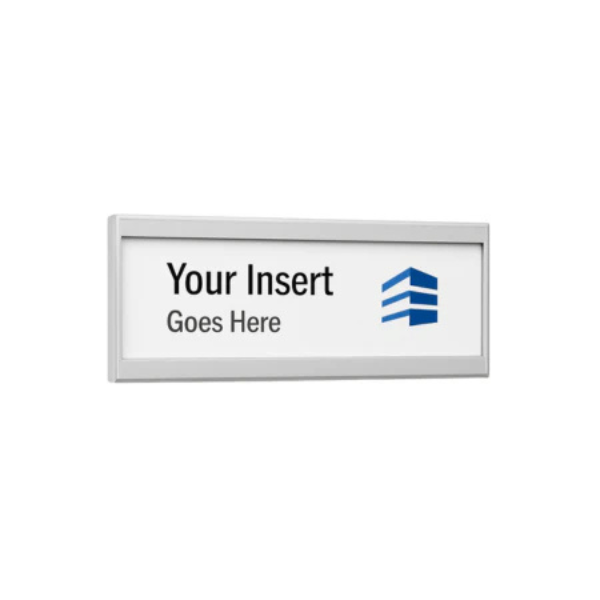 8 3/4 in. x 3 1/4 in. OFFICE DOOR / WALL NAMEPLATE SIGN FRAME w/Acrylic Lens
